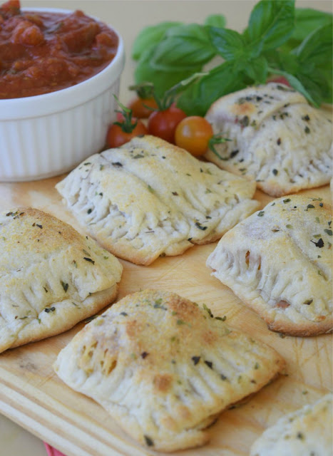 Mini Calzones with Garden Fresh Tomato Sauce - Three Kids and a Fish