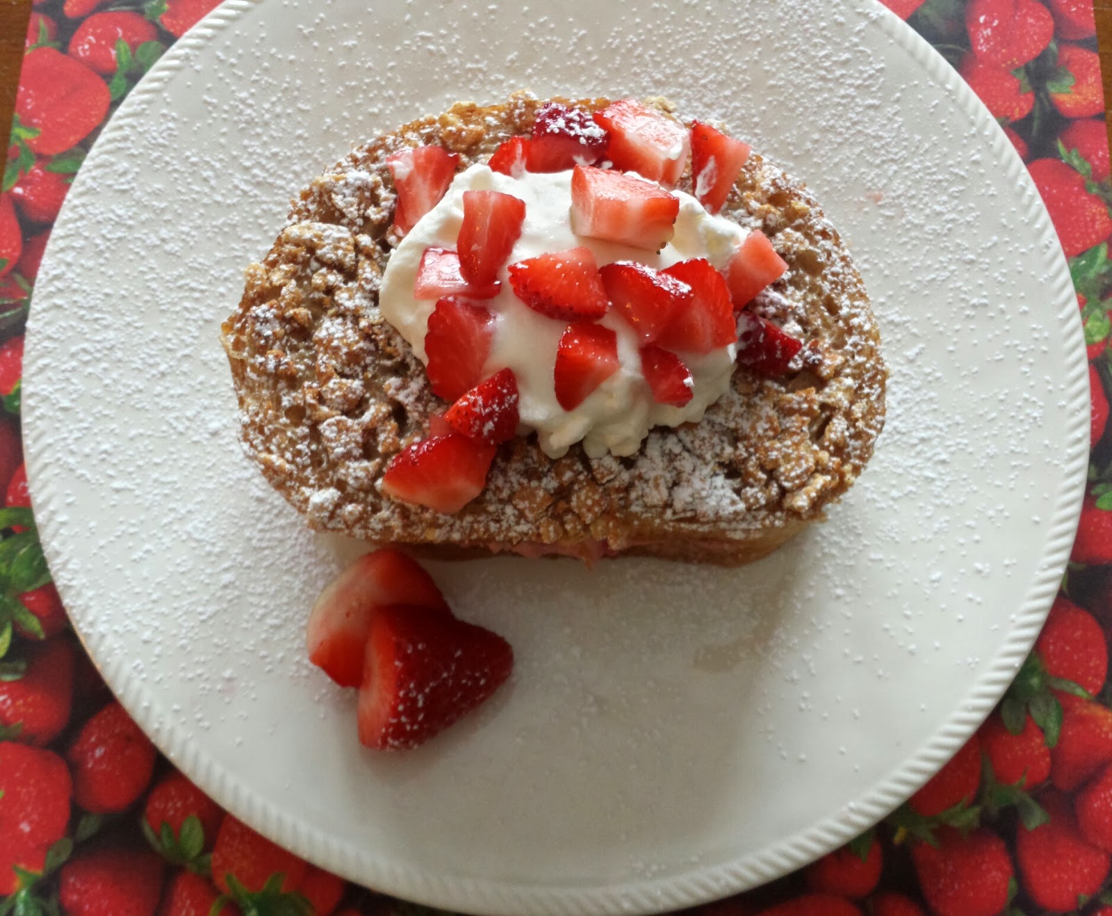 strawberry creme stuffed french toast