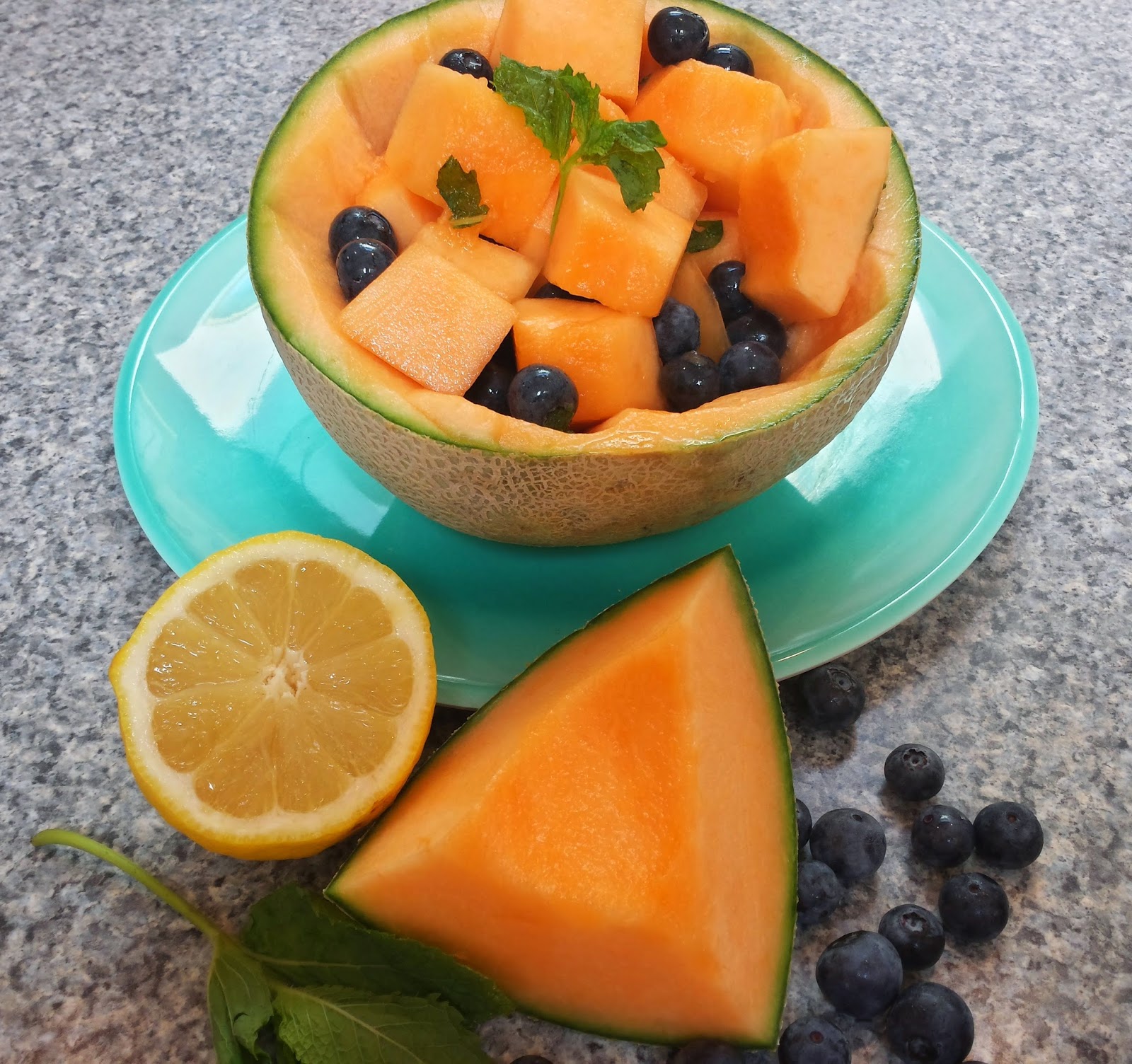 cantaloupe blueberry fruit cup